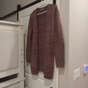 GREAT Cabel's Natural Reflections Small Maroon Long Pocket Cardigan